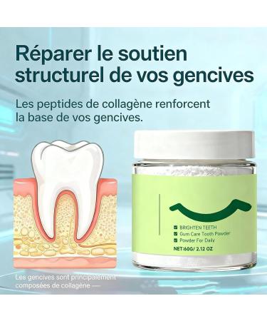 Poudre Dentaire Au Collag ne 60 g Poudre De Renforcement Du Sourire Collagum Collagum Smile Strengthening Collagen Powder Dents En Collag ne Poudre De Soin Pour Dentifrice Prot ge Les Gencives (2PC) - Buy Online on GoSupps.com