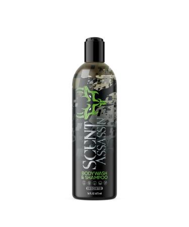 Scent Assassin New Formula Body Wash and Shampoo - Unscented - 16oz - Hunting Soap - Scent Free Body Wash - Hunting Scent Eliminator - Scent Away for Hunting and Camping - Buy Online on GoSupps.com