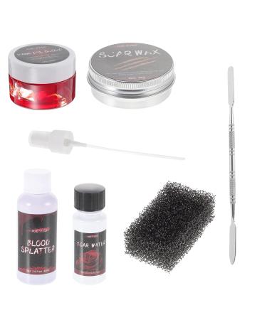 Lurrose 4 PCS Scar Wax Kit special effects makeup kit modeling scar wax halloween makeup blood gel Bloody Gel: Makeup 5.4X2X2CMx4pcs Assorted Colorx4pcs - Buy Online on GoSupps.com