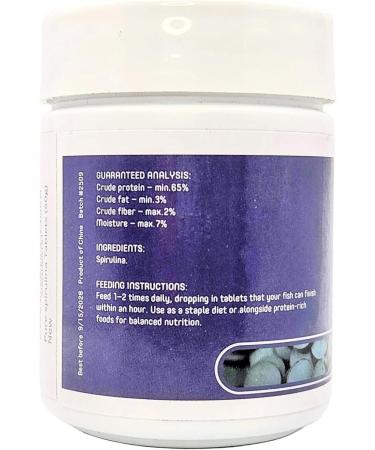 Plecoceramics 100% Spirulina Tablets Sinking Algae Fish Food for Plecos Ancistrus & Herbivorous Bottom Feeders Plant-Based Nutrition for Digestion Color & Immunity (1.76 oz / 50 g) - Buy Online on GoSupps.com