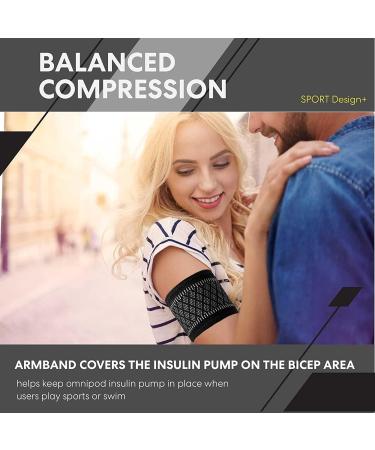 Diabetes Arm Band for Insulin Pod Monitoring Systems - Omnipod Dexcom Freestyle Libre - Sports Friendly Protection - Replacement for Adhesive Patches (Black S) - Buy Online on GoSupps.com