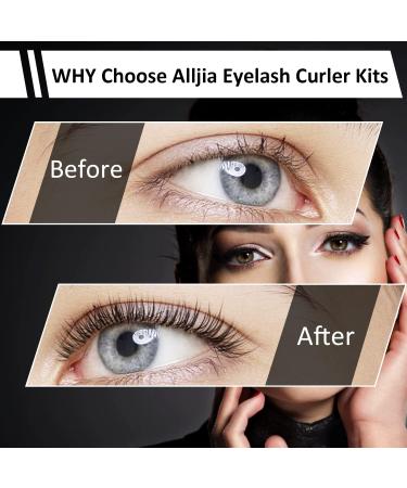 Alljia 6 in 1 Eyelash Curler Kit with 10 Extra Silicone Pads - 6 PCS BLACK - Buy Online on GoSupps.com