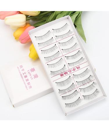 Adecco LLC 50 Pairs Natural Look Handmade False Eyelashes - Classical Taiwan Eye Lashes - Buy Online on GoSupps.com