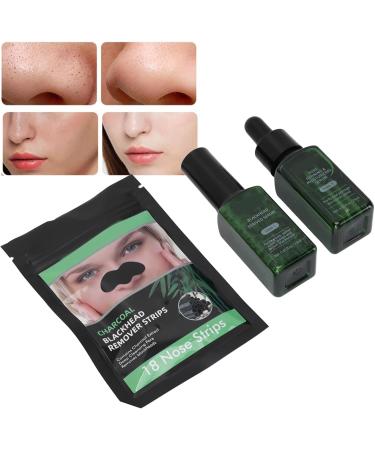 Qukaim Pore Strips Blackhead Removal Strip Kit 3 in 1 Pore Treatment Serum Set Mild Cleansing Skin Care Derived Lotion Blackhead Strips Kit 180 ml - Buy Online on GoSupps.com