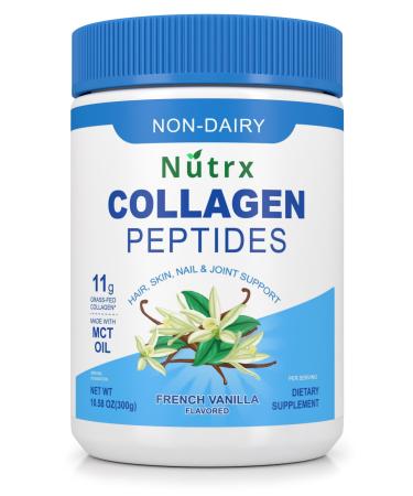 Collagen Peptides Powder Vanilla - Sugar Free Non-Dairy Collagen Protein Powder - Dissolves Easy No Clumps Collagen Powder with Vital Proteins Collagen Protein Supplements - by Nutrx