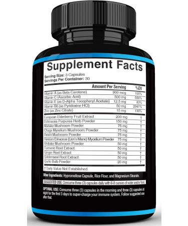 Immunatril (3 Bottles - 270 Veg Caps) - 16-in-1 Rapid Immune Support with Organic Mushrooms Elderberry Echinacea Goldenseal Vitamins & Zinc - Buy Online on GoSupps.com