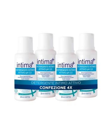 Intima+ Intima+ | Active underwear cleanser pH 3.5 with natural antibacterial thyme-based 4 x 250 ml
