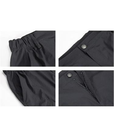 Men's Quick Dry Cargo Hiking Shorts | Lightweight & Stretchy | Multi-Pocket Outdoor Summer Short | 30-46 Sizes - Black - Buy Online on GoSupps.com