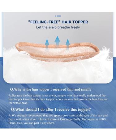 Haircube Ombre Ash Blonde Hair Toppers for Women | 100% Remy Human Hair Bangs | 150% Density | Silk Base for Thin & Gray Hair | 14 Inch | 40g - Buy Online on GoSupps.com