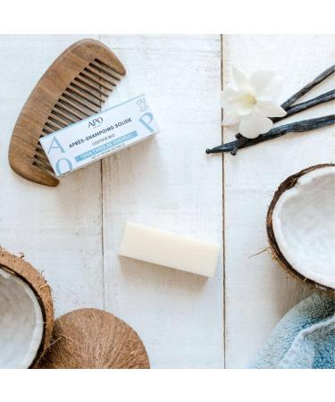  APO France APO France - Solid Conditioner - All Hair Types - Organic Coconut Oil - Essential Oil and Sulfate Free - Certified Organic - Made in France - 100% Vegan - 50g - Buy Online on GoSupps.com