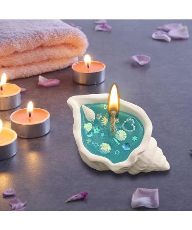 Ocean Theme Conch Shell Candle | Handmade Natural Scented Soy Wax Gel | Perfect for Meditation & Stress Relief - Buy Online on GoSupps.com