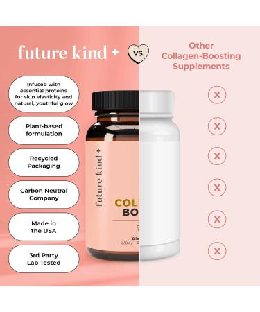 Future Kind Vegan Collagen - Supports Collagen Production with Biotin and Vitamin C (60 Capsules in Glass Bottle) - Buy Online on GoSupps.com