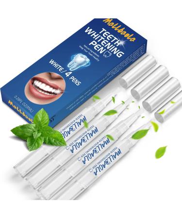 Teeth Whitening Pen(4 Pens)  Tooth Whitening Gel Pen for Bright White Teeth  Teeth Whitening Kit for Oral Care  Fast Removes Years of Stains  No Sensitivity  Effective and Painless Teeth Whitener
