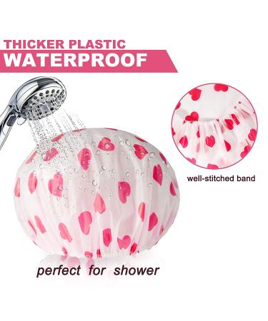 Keeygo 4-Pack Waterproof Shower Caps for Long Hair - Reusable EVA Plastic, Ideal for Deep Conditioning & Spa - Buy Online on GoSupps.com