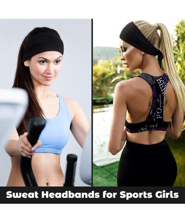 Adjustable Knotted Headbands Set for Women - Non-Slip Elastic Hairbands in Black, White, Wine Red, Navy Blue - Head Wrap for Girls - Buy Online on GoSupps.com