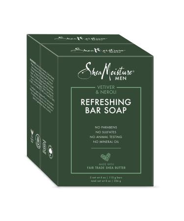 Sheamoisture Men Bar Soap Vetiver & Neroli 4 Ounce 2 Pk