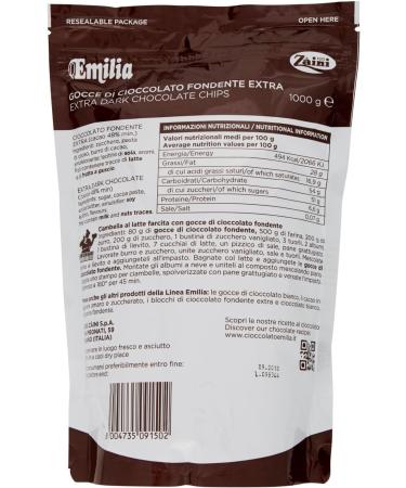  Italian Gourmet E.R. 3 Zaini dark chocolate chips 1000g + gourmet Italian polpa 400g - Buy Online on GoSupps.com