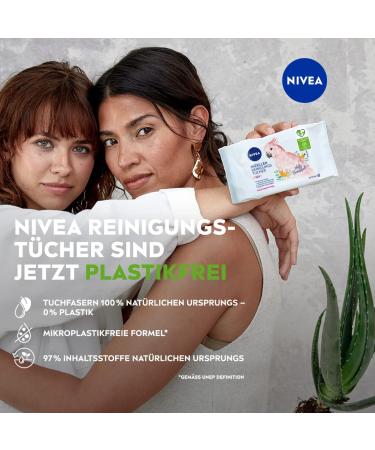 Nivea 3-in-1 Hello Beautiful! Micelle Cleaning Towels - Gentle Make-Up Remover with Vitamin E 25 Pack (3-Pack) - International Shipping Available - Buy Online on GoSupps.com