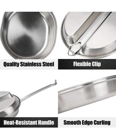 Stainless Steel Camping Cookware Lunch Box Set - Outdoor Mess Kit for Camping, Hiking, Picnic, BBQ & Beach - Buy Online on GoSupps.com