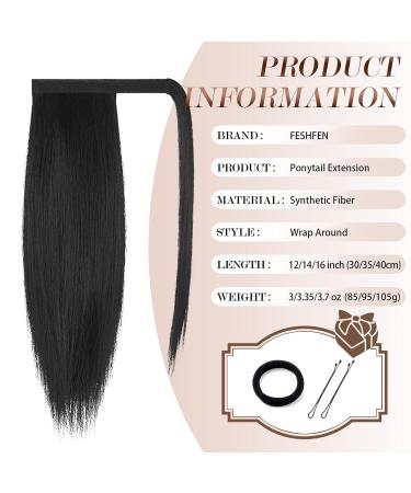 Buy 30 cm Brown Ponytail Extensions - Clip-In Synthetic Hair for Women | Smooth & Long Braid Wrap-Around - Buy Online on GoSupps.com