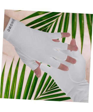 FRCOLOR Cooling Gloves Girls 3 Pairs Uv Gloves Uv Finger Protection Nails Outdoor Hiking Gloves Summer Driving Gloves Sun Protection Gloves for Women Fabric Women's Manicure Shield White - Buy Online on GoSupps.com