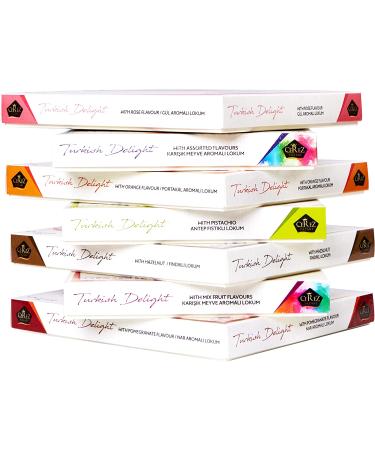 Cerez Pazari Turkish Delight Gift Box | Rose, Orange, Lemon Mix Flavours | 8.1 Oz Gourmet Vegan Candy | Glucose-Free Lokum Dessert - Buy Online on GoSupps.com