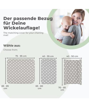 Lilly and Ben Wrapping Cover 2 Series Pack | Soft Cotton Suction-Strong Changing Pad Covers | Easy-Care Terry Tea Wedge in Gray Star for International Shipping - Buy Online on GoSupps.com