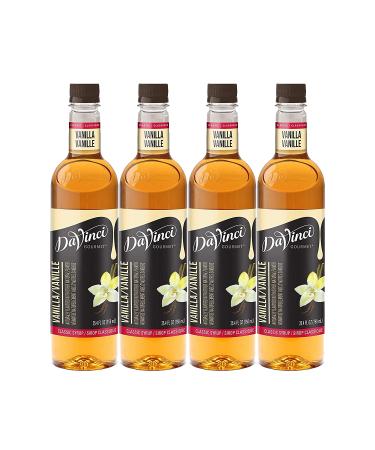 DaVinci Gourmet Classic Vanilla Syrup, 25.4 Ounce (Pack of 4) VANILLA 25.4 Fl Oz (Pack of 4)