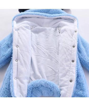 Haokaini Newborn Bear Warmer Snowsuit Hooded Romper Jumpsuit 9-12 Months Blue - Buy Online on GoSupps.com