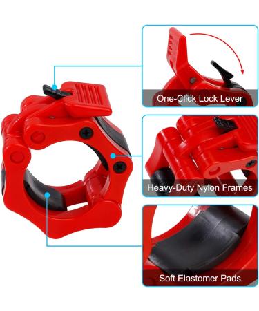 Qimei-Shop Dumbbell Closures | Quick Locks & Slip-Resistant Barbell Collars for 50mm Olympic Weightlifting - Fitness Training Equipment - Buy Online on GoSupps.com