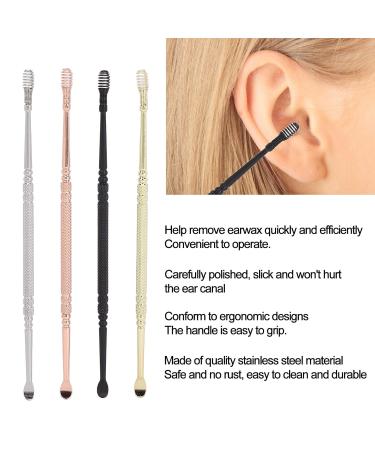 Zetiling Ear Cleaner - Stainless Steel Ear Wax Removal Tool Set | 360 Spiral Ear Pick | 4 Colors Available - Buy Online on GoSupps.com