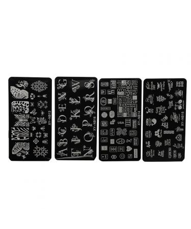 Nail Printing Stencils Nail Stamping Plate Not Easy to Fall Off for Home Beauty Salon(13-16)