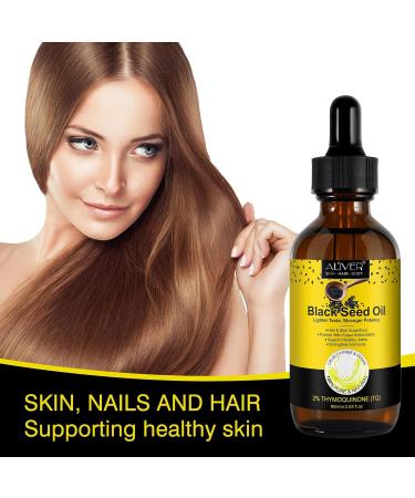 100% Pure Black Seed Oil - Cold Pressed for Hair Growth Luscious Eyelashes Thick Eyebrows & Moisturized Skin | 2.02 Fl Oz - Best Hair & Body Oil - Buy Online on GoSupps.com