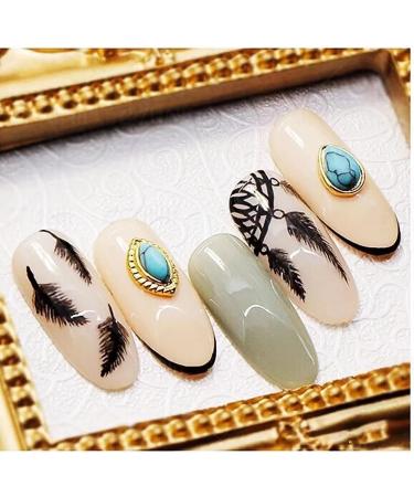 50PCS Turquoise Nail Charms - 3D Nail Art Supplies & Accessories for Manicure DIY - Buy Online on GoSupps.com