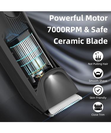 INVJOY Manscape Trimmer for Men IPX7 Waterproof Body Hair Trimmer for Pubic/Body/Groin/Pube Grooming Body Groomer w/Light&LED Display Electric Shavers Male Razor w/Recharge Dock Gift for Men - Buy Online on GoSupps.com
