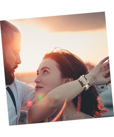 DIYEAH 6pcs Beaded Bracelet The Gift Trendy Gifts Lockets Boho Gifts Boho Decor Handmade Bracelet Vintage Bracelet Charm Bracelets Portable Combination Accessories Decorate Travel Pendant 6.50X6.50X0.50CM Black - Buy Online on GoSupps.com