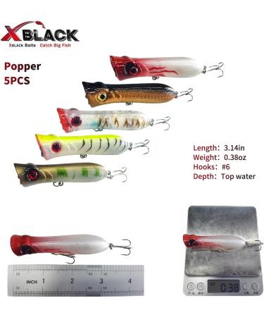 XBLACK Hard Fishing Lures Set Minnow Popper Jointed VIB Shrimp Frogs CrankBaits for Beginner Starter  XBLACK Baits  Catch Big Fish! 48 pcs-C - Buy Online on GoSupps.com