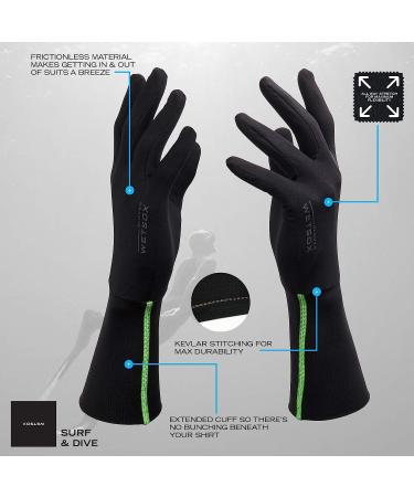 Wetsox GEN II Gloves | Frictionless Diving & Surfing Liners - Large - Buy Online on GoSupps.com