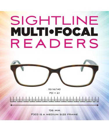 Sightline P303 Medium Fit Multifocus Progressive Reading Glasses - Aqua 1.5x | Shop Internationally - Buy Online on GoSupps.com