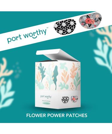 Flower Power Port Cover Patches - Innovative Adhesive Technology | Breathable & Gentle Fabric - 48 Patches per Box for Port Treatment - Buy Online on GoSupps.com