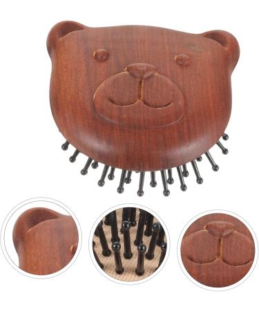 Buy Hapinary Bear-Shaped Wooden Comb & Massage Brush - Scalp Washer & Hair Massage Tool - Ideal for Healthy Hair Care | International Shipping Available - Buy Online on GoSupps.com