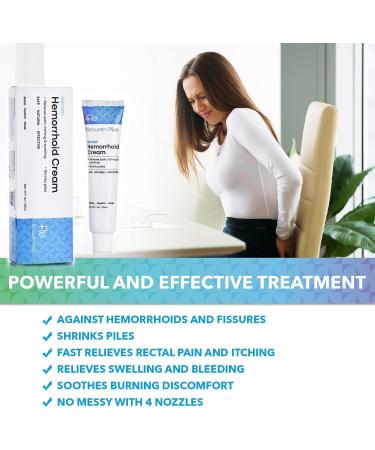 Recuren Plus Hemorrhoids Treatment 30g - Fast Acting Cream for Itching, Swelling & Pain Relief - Buy Online on GoSupps.com