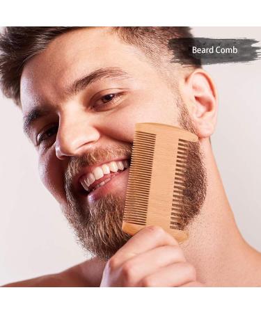 Beard Growth Kit 4 in 1 Men's Grooming Set with Roller, Serum, Balm | Birthday Gifts for Dad, Boyfriend - Buy Online on GoSupps.com