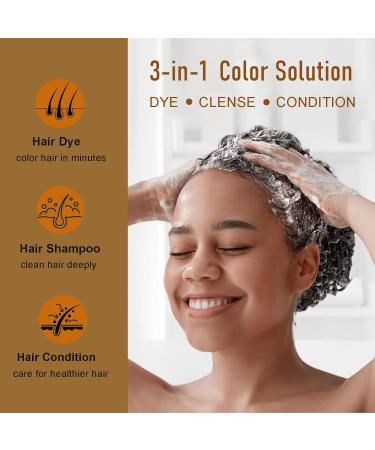 Fvquhvo Hair Dye Shampoo - Argan Oil Blonde & Brown Semi-Permanent Instant Color - Easy to Use Long-Lasting Formula - Buy Online on GoSupps.com