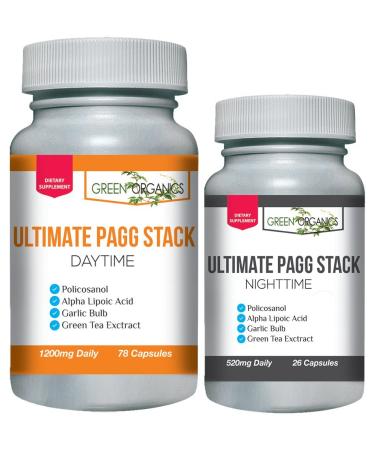 Ultimate PAGG Stack  4 Hour Body by Tim Ferriss - Policosanol  Alpha Lipoic Acid  Green Tea Flavonols  Garlic Extract