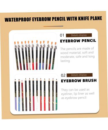 BIUDECO 24 Pcs Lip Liner Eyeliner Eye Shadow Pencil Waterproof Eye Liner Pencil Makeup Lip Liner Wooden - Buy Online on GoSupps.com