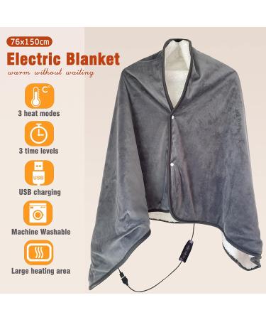 Soft Flannel Heating Ceiling & Heated Fleece Scarf - Comfortable Travel & Home Use | 150x76 cm - Buy Online on GoSupps.com