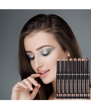 Eyeshadow Pencil Set | Shimmer Creamy Eyeshadow Pencils | Waterproof Cream Eye Shadow Stick Makeup Matte and Shimmer Creamy Eyeshadow Pencil B - Buy Online on GoSupps.com