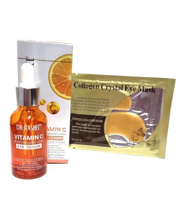 Dr Rashel Vitamin C Eye Serum | Hyaluronic Acid & Collagen | Reduce Wrinkles, Dark Circles & Puffiness | 1.01 oz - Buy Online on GoSupps.com