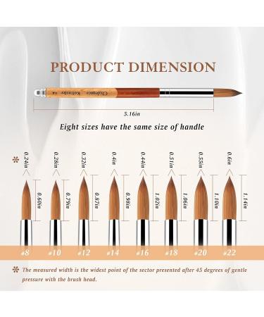 Premium #20 Sable Kolinsky Acrylic Nail Brush - Perfect for Nail Art & Manicure Tools | Zobelhaar Wooden Nail Polish Brush - Buy Online on GoSupps.com